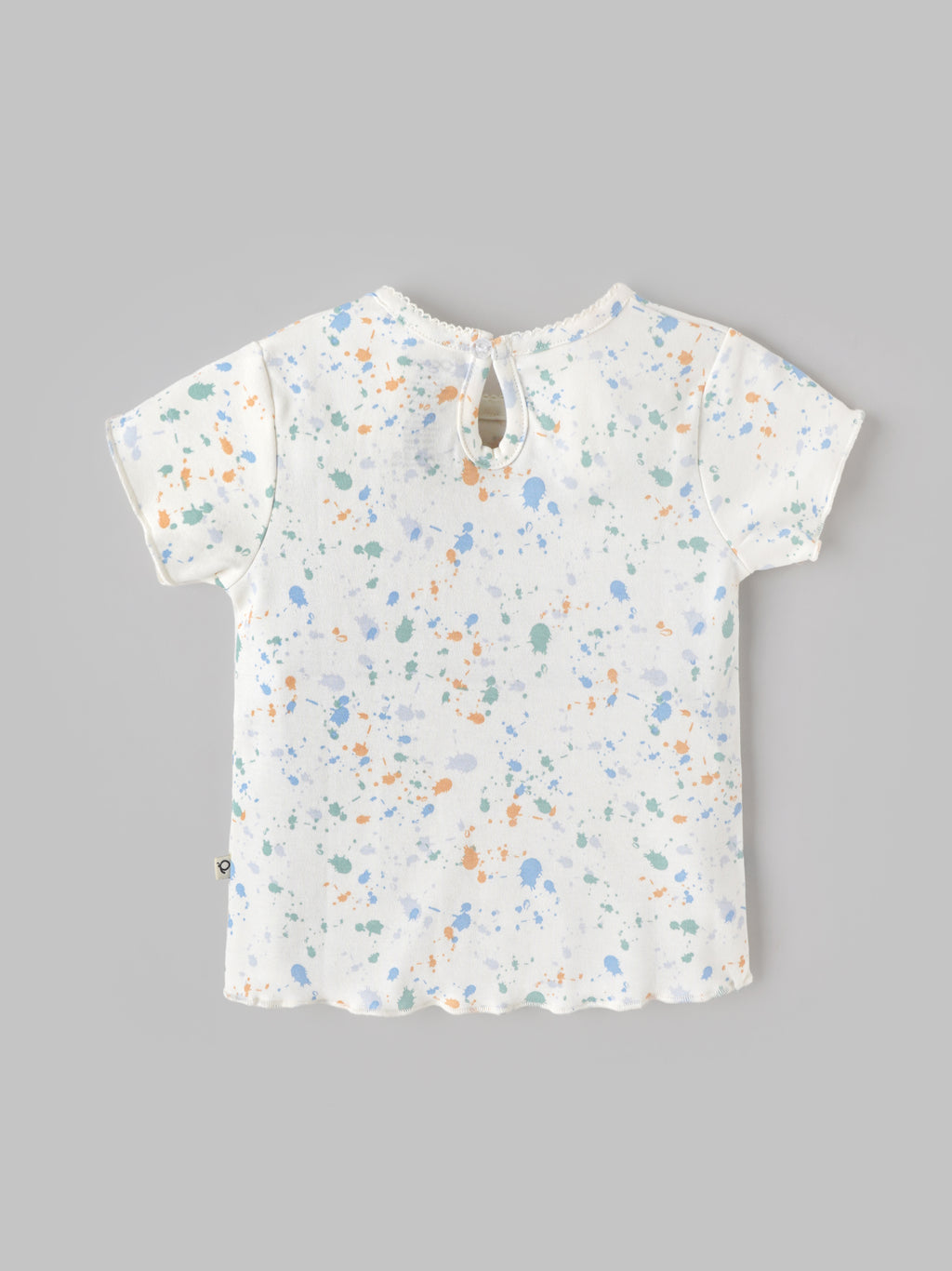 Popees Soft & Comfortable Half Sleeve Baby Girls Top with Multicolour Splatter Print | 1–4 Years