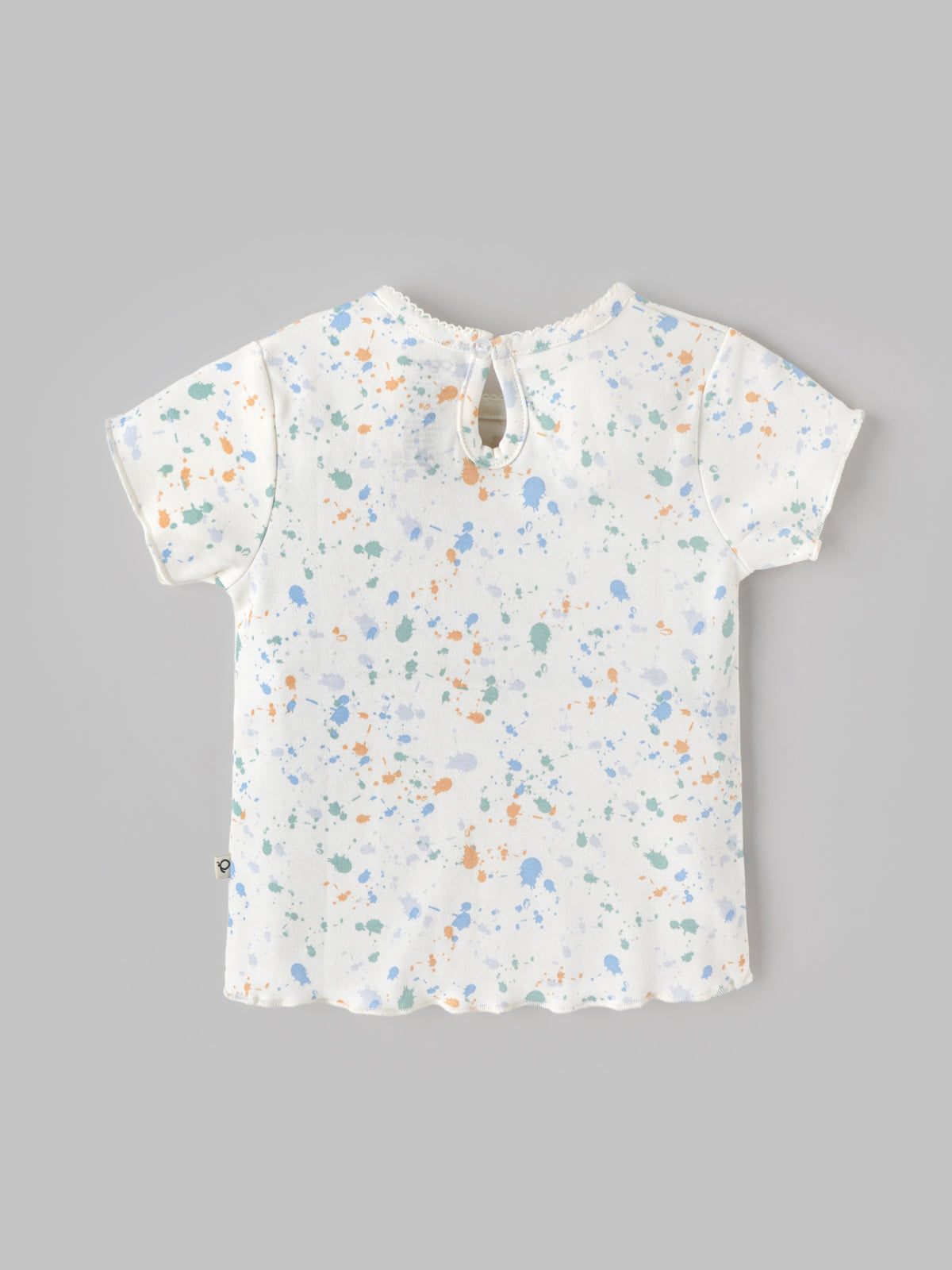 Popees Soft & Comfortable Half Sleeve Baby Girls Top with Multicolour Splatter Print | 1–4 Years