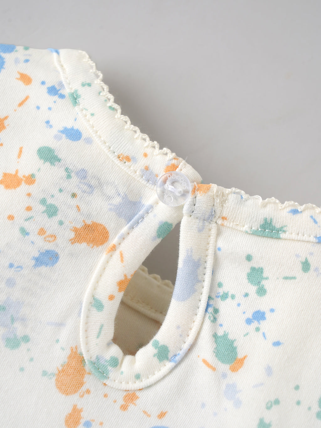 Popees Soft & Comfortable Half Sleeve Baby Girls Top with Multicolour Splatter Print | 1–4 Years