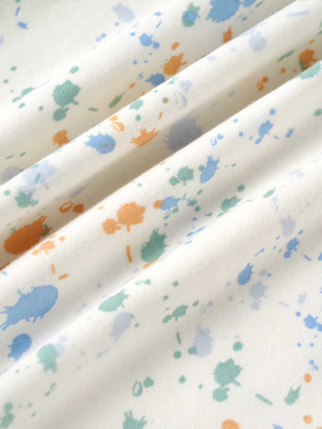 Popees Soft & Comfortable Half Sleeve Baby Girls Top with Multicolour Splatter Print | 1–4 Years