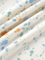 Popees Soft & Comfortable Half Sleeve Baby Girls Top with Multicolour Splatter Print | 1–4 Years