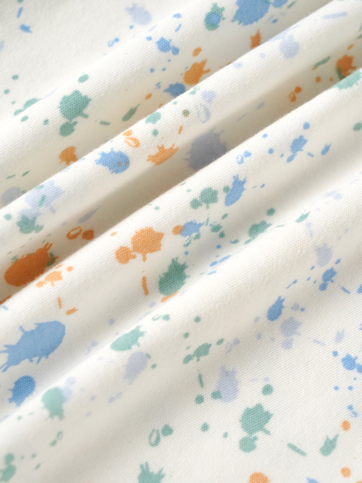 Popees Soft & Comfortable Half Sleeve Baby Girls Top with Multicolour Splatter Print | 1–4 Years
