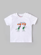 Popees Baby Boys Republic Day Special White T-Shirt| 9M–4Y