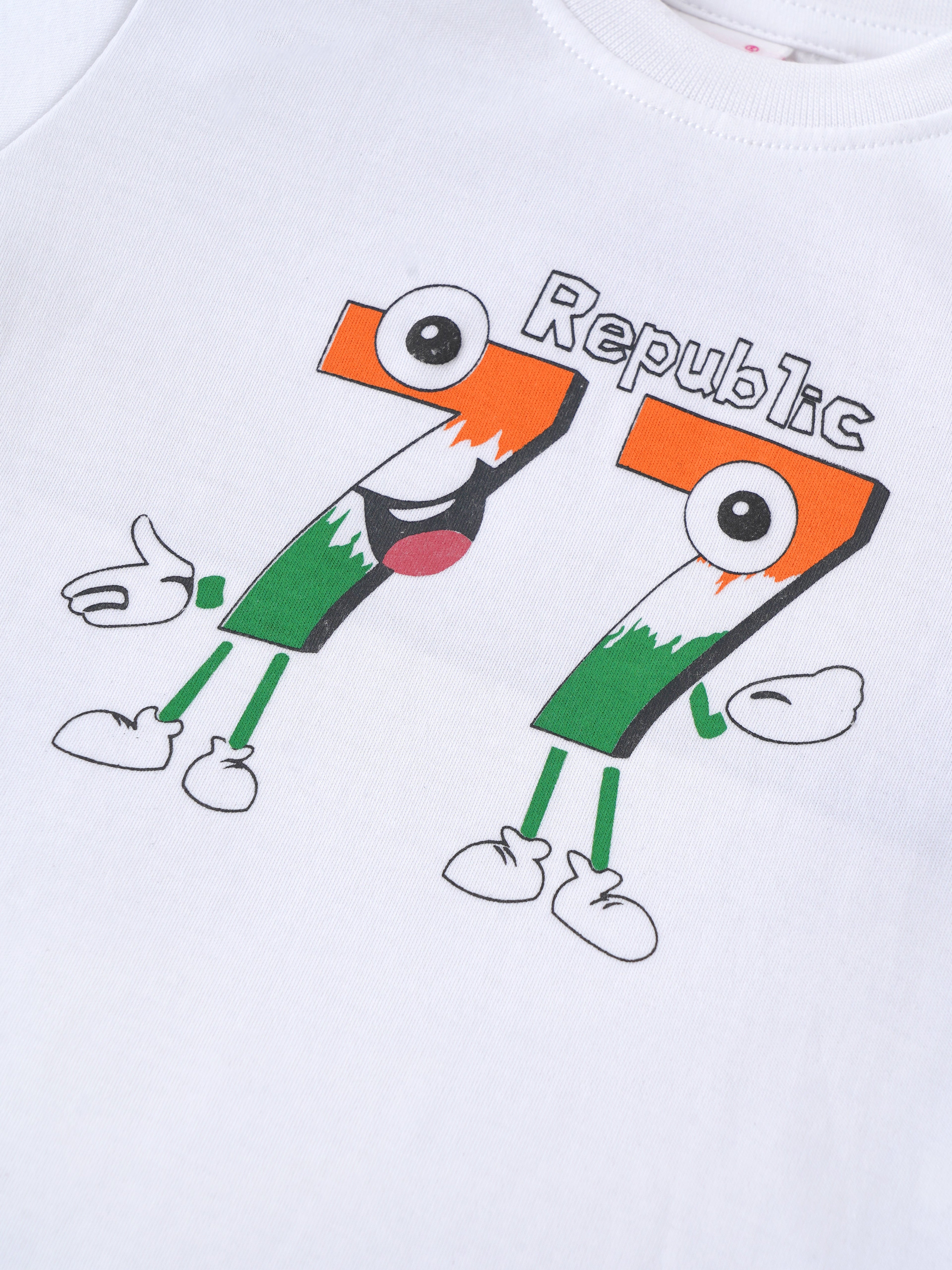 Popees Baby Boys Republic Day Special White T-Shirt| 9M–4Y