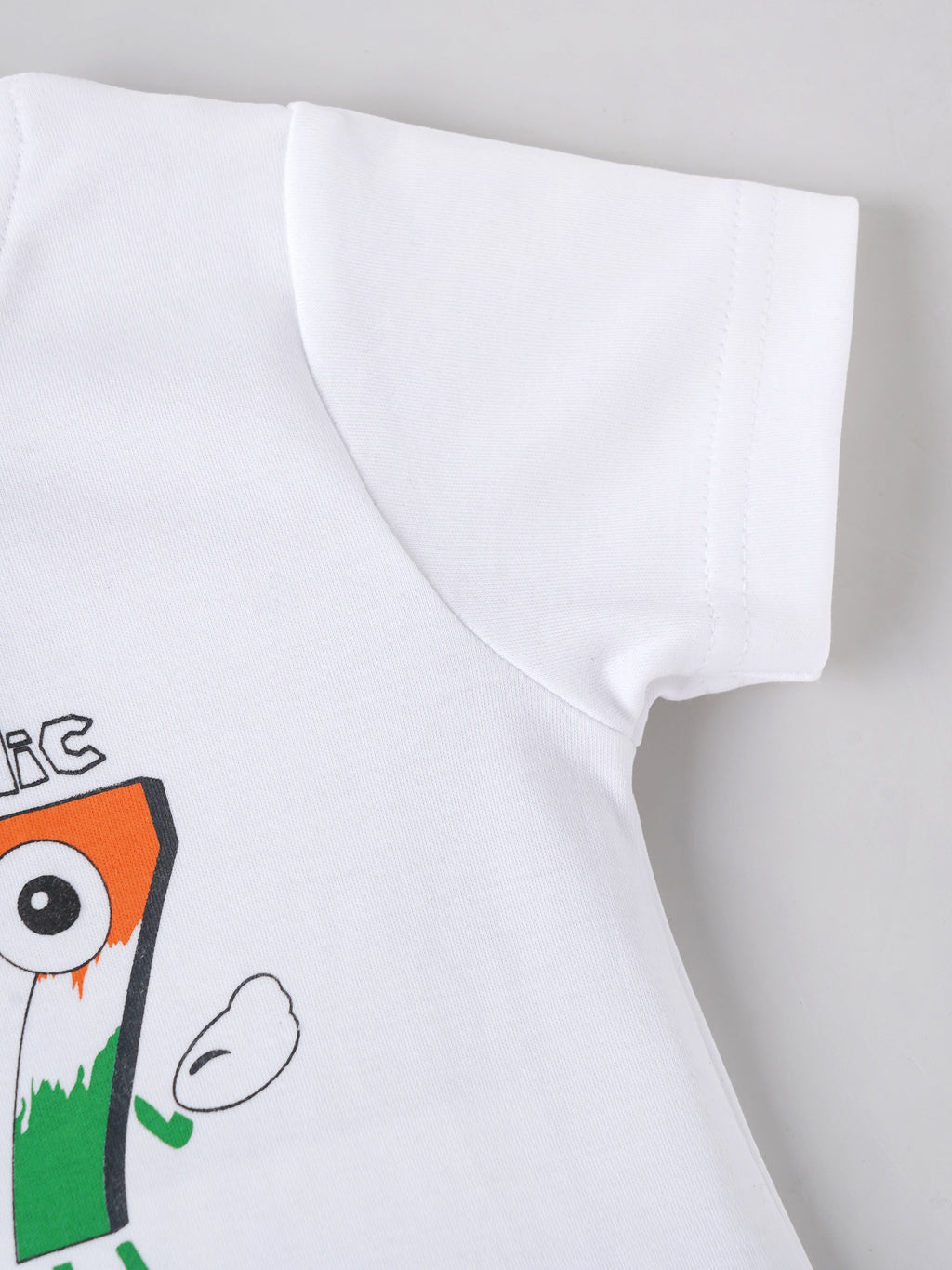 Popees Baby Boys Republic Day Special White T-Shirt| 9M–4Y