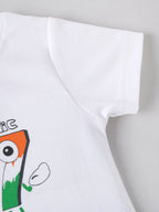 Popees Baby Boys Republic Day Special White T-Shirt| 9M–4Y