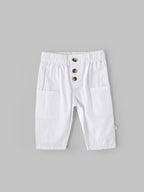 Popees Baby Unisex White Cotton Casual Pant| 9 Months to 4 Years