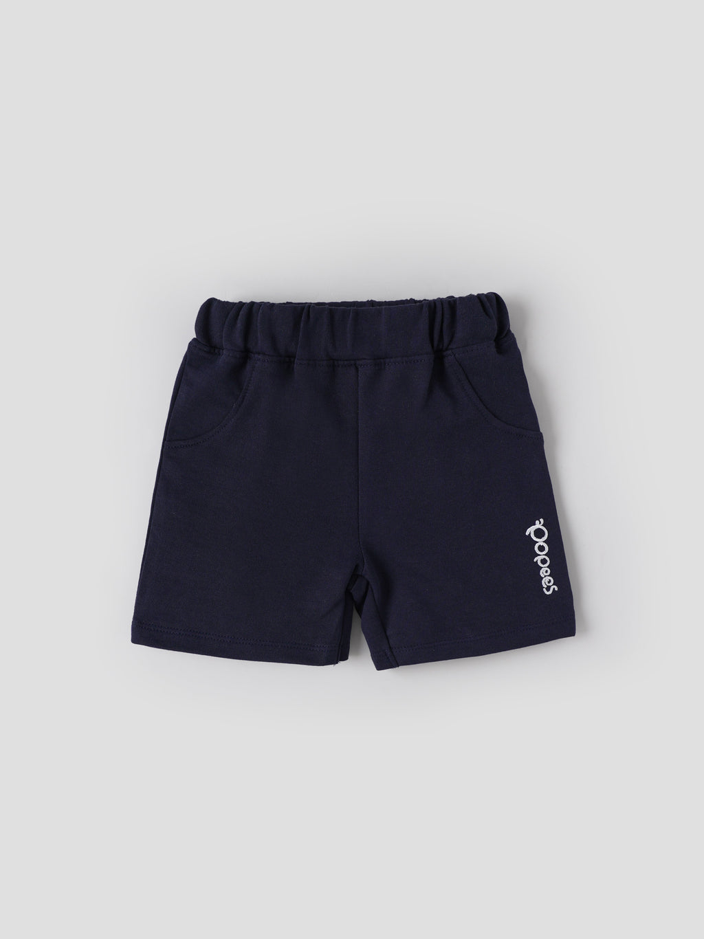 Popees Baby Boys Soft Cotton Knit Shorts Pack| Navy Blue & Olive Green| 3 to 36 Months