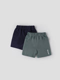 Popees Baby Boys Soft Cotton Knit Shorts Pack| Navy Blue & Olive Green| 3 to 36 Months