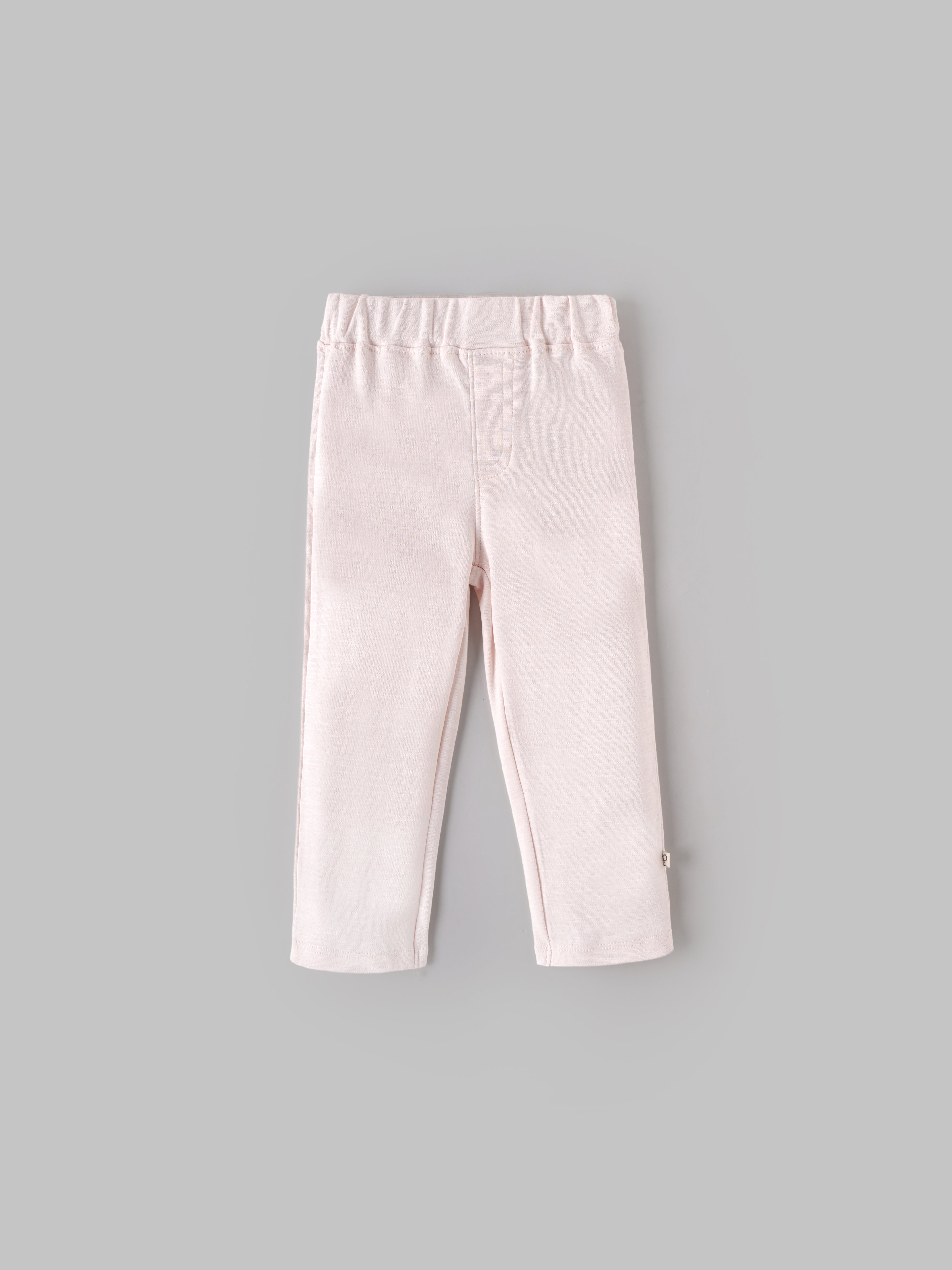 Popees Baby Girls Cotton Pants Pack of 2 | Solid & Pastel Geometric Print Elastic Waist (Size 3-36 M)