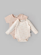 Popees Baby Boys Bodysuit Set Pack of 2| Tiny Baby, Newborn to 6 Months