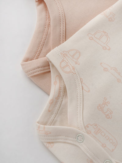 Popees Baby Boys Bodysuit Set Pack of 2| Tiny Baby, Newborn to 6 Months