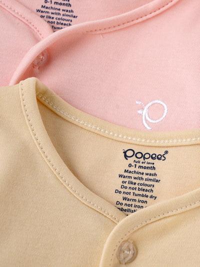 Popees Full Sleeve Front Open Jhabla Top (0–6 Months) for Baby Boys