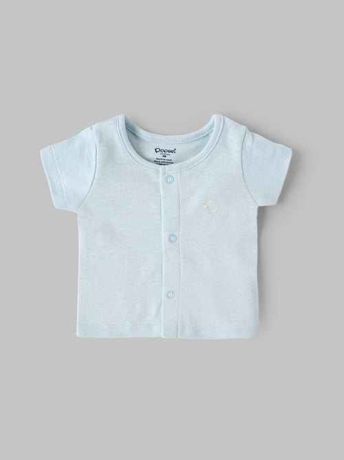 Popees Baby Boys Cotton T-Shirt Pack of 2| Tiny Baby, Newborn to 6 Months