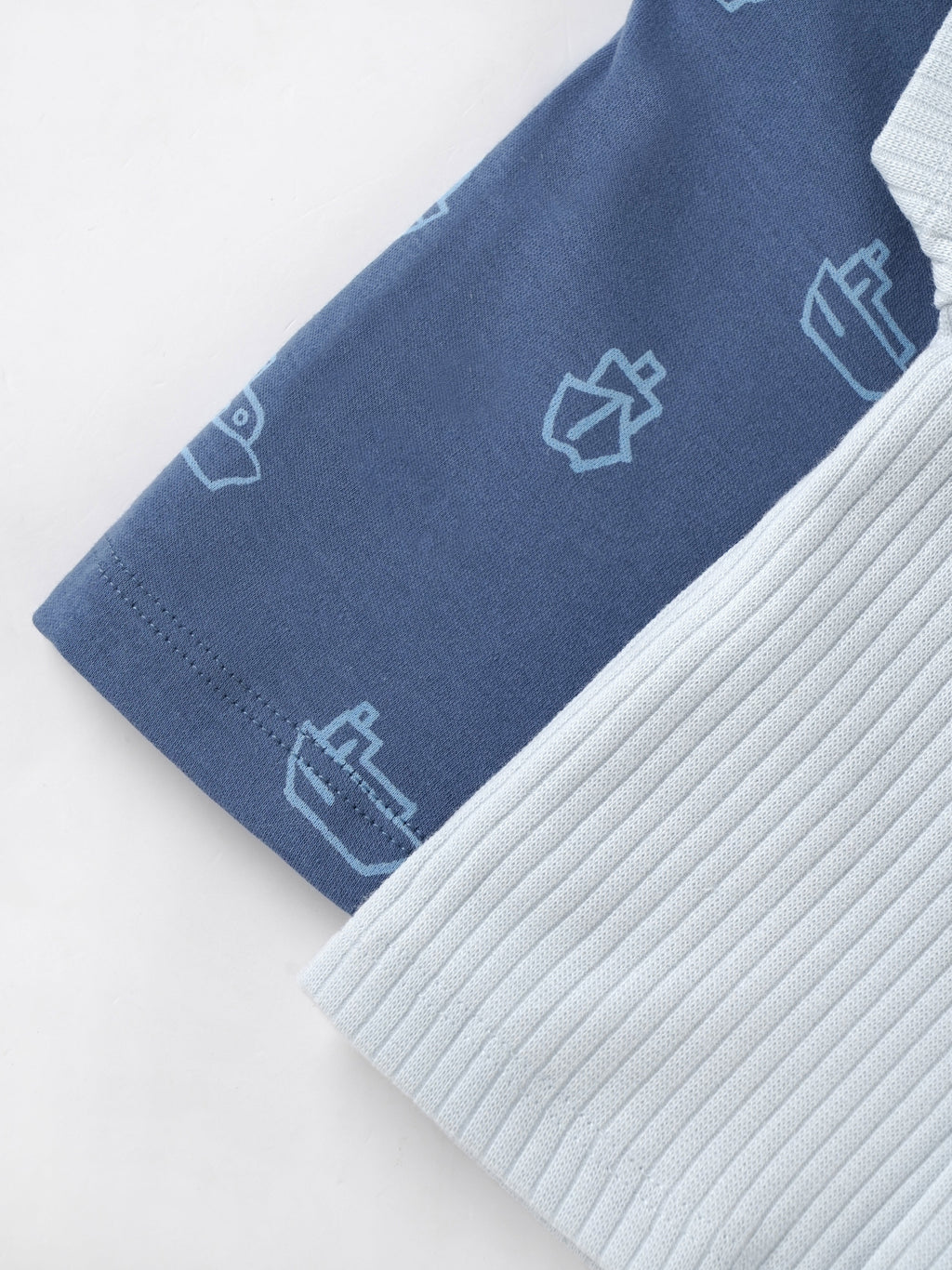 Popees Baby Boys Pack of 2 Printed & Solid T-Shirts| NB–6 Months| Soft Cotton Blend, Front Snap Closure