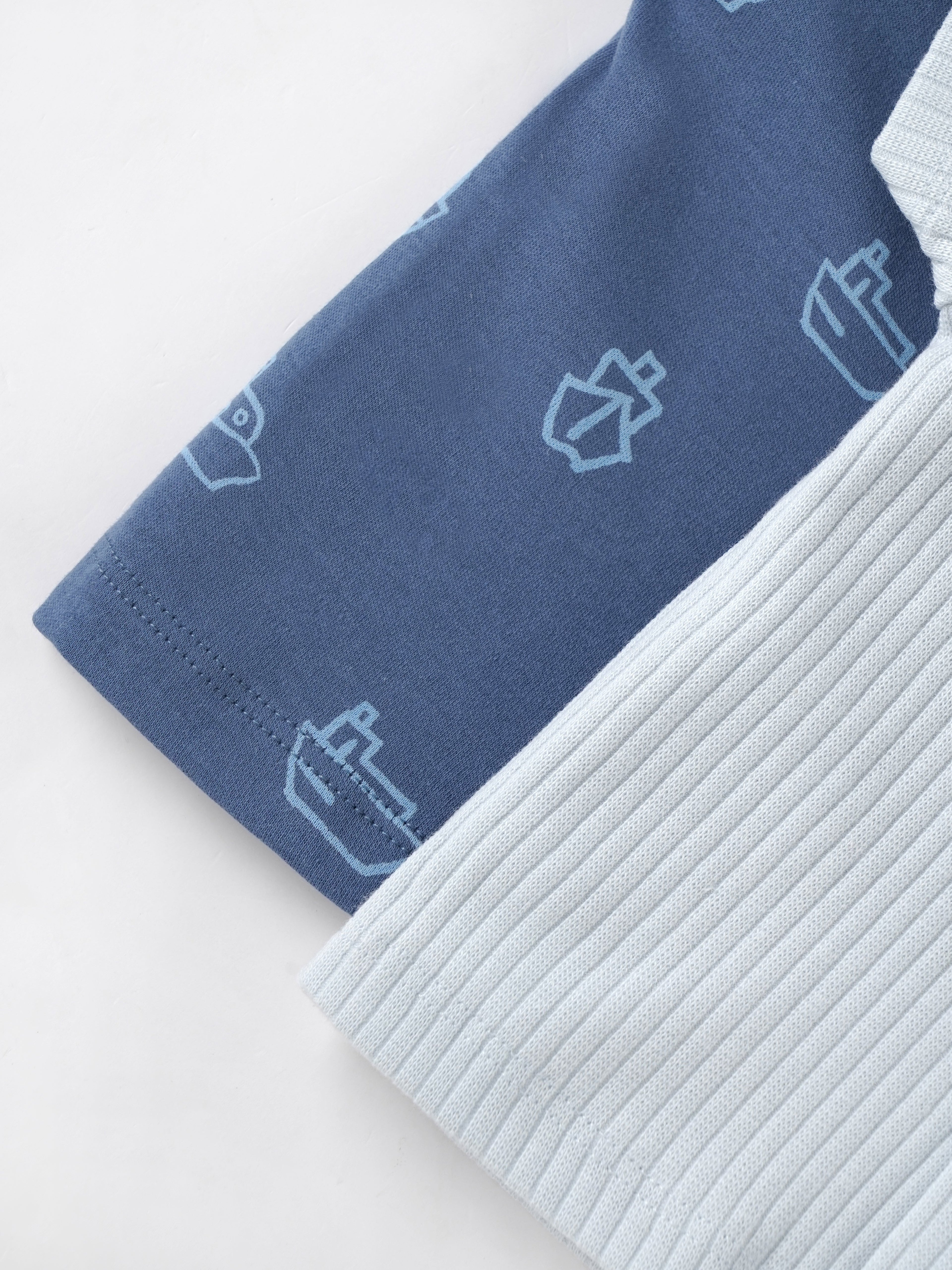 Popees Baby Boys Pack of 2 Printed & Solid T-Shirts| NB–6 Months| Soft Cotton Blend, Front Snap Closure