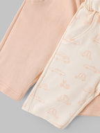 Popees Baby Boys Cotton Shorts Pack of 2 |Solid & Vehicle Print Elastic Waist (Size T, Newborn–9M)