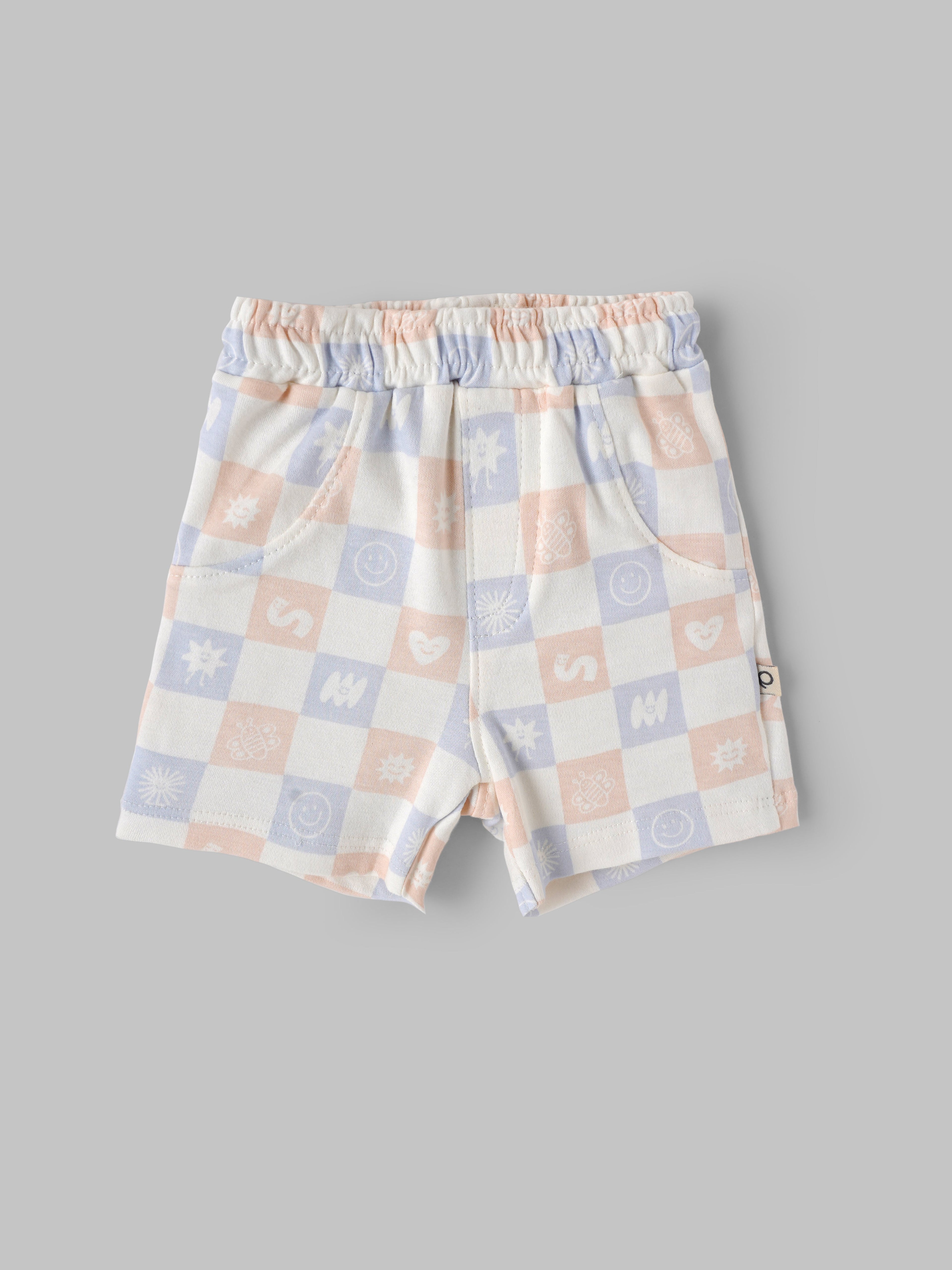 Popees Baby Cotton Shorts Combo Set, Soft Breathable Elastic Waist Infant Shorts Pack of 2 (Newborn–9 Months)