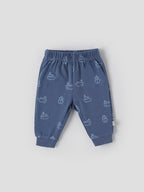 Popees Baby Boys Pack of 2 Cotton Pants| Newborn–9 Months| Soft Elastic Waist, Printed & Solid