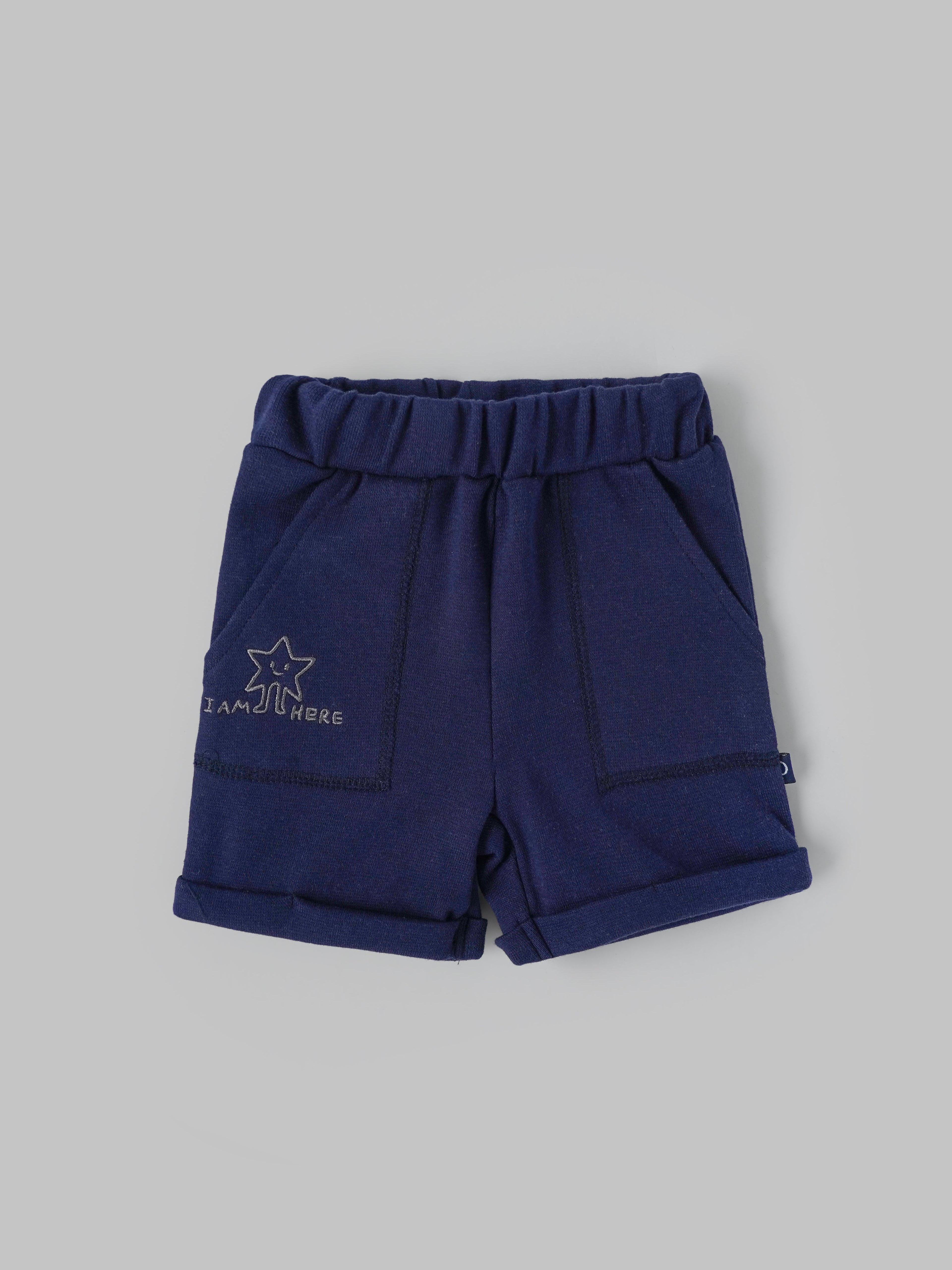 Popees Baby Boys Cotton Shorts Combo| 0–9 Months Soft Ribbed Fabric, Elastic Waist, Knee Length