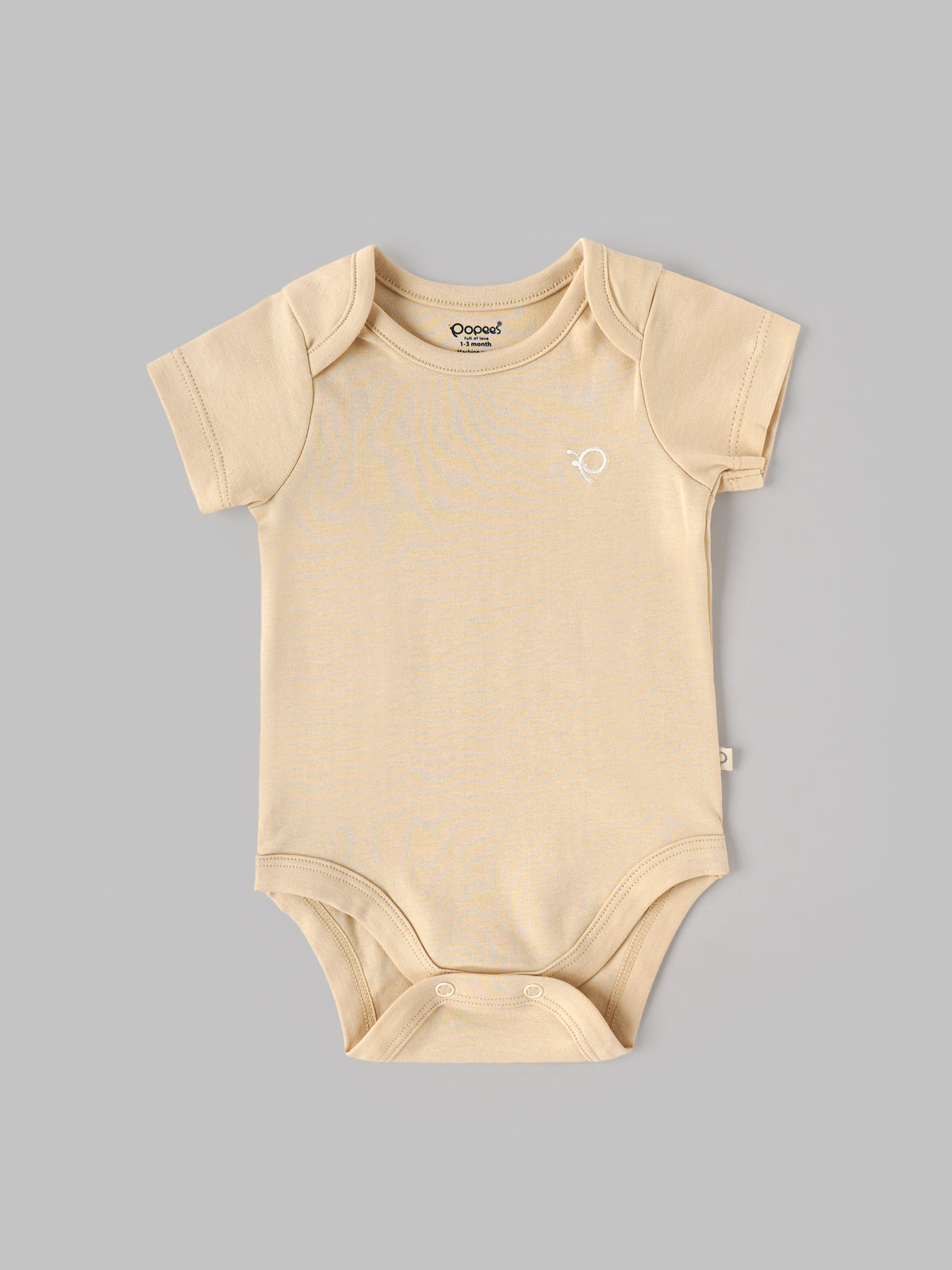Popees Baby Girls Short Sleeve Bodysuit Set of 2 | Soft Everyday Wear | 0-6 Months