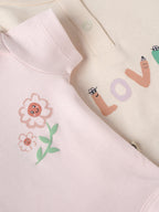 Popees Baby Girls Cotton Bodysuit Set (Pack of 2) |Soft Infant Onesie Romper, Full & Short Sleeve – Floral Print (Tiny Baby, Newborn to 6 Months)