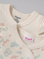Popees Baby Girls Cotton Jabla Pack of 2| Tiny Baby, Newborn to 6 Months