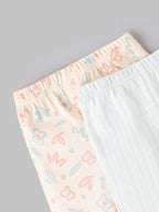 Popees Baby Girls Knitted Pants Pack of 2| Newborn - 9 Months