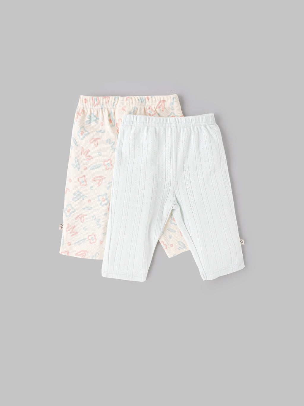 Popees Baby Girls Knitted Pants Pack of 2| Newborn - 9 Months