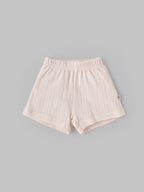 Popees Baby Girls Cotton Shorts Pack of 2 |Soft Solid & Floral Pull-On Shorts with Elastic Waist |Newborn–9 Months