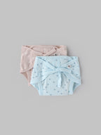 Popees Baby Printed Soft Nappy Set Pack of 2 (Newborn 0–1M)