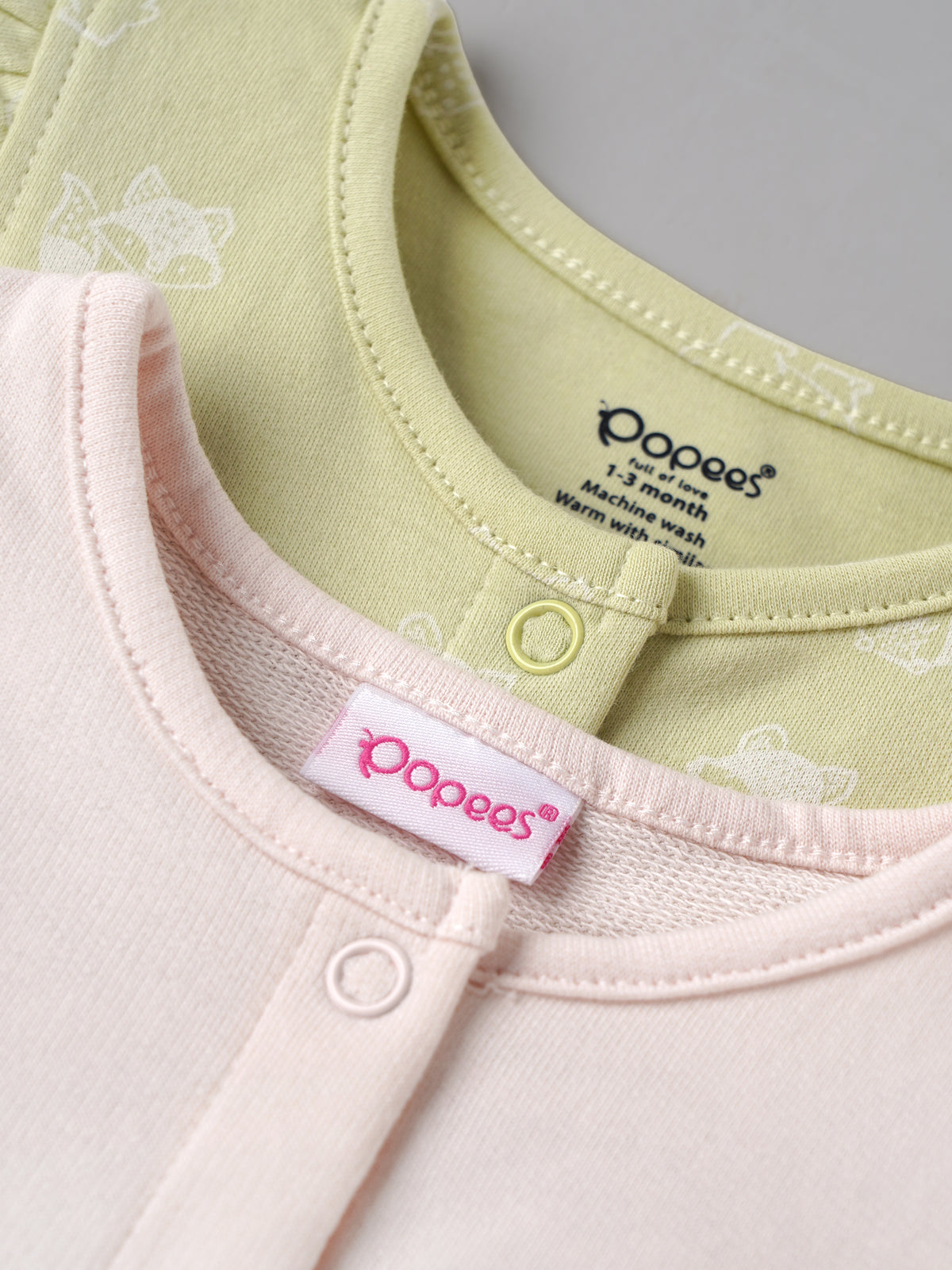 Popees Baby Girls Soft Sleeveless Top Set | Cute Printed & Solid Flutter Sleeve Tops | Pack of 2| 0-9 Months