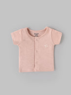 Popees Baby Cotton T-Shirt Combo Set, Soft Breathable Round Neck Snap Button Casual Wear Tops| Tiny Baby, Newborn – 6 Months