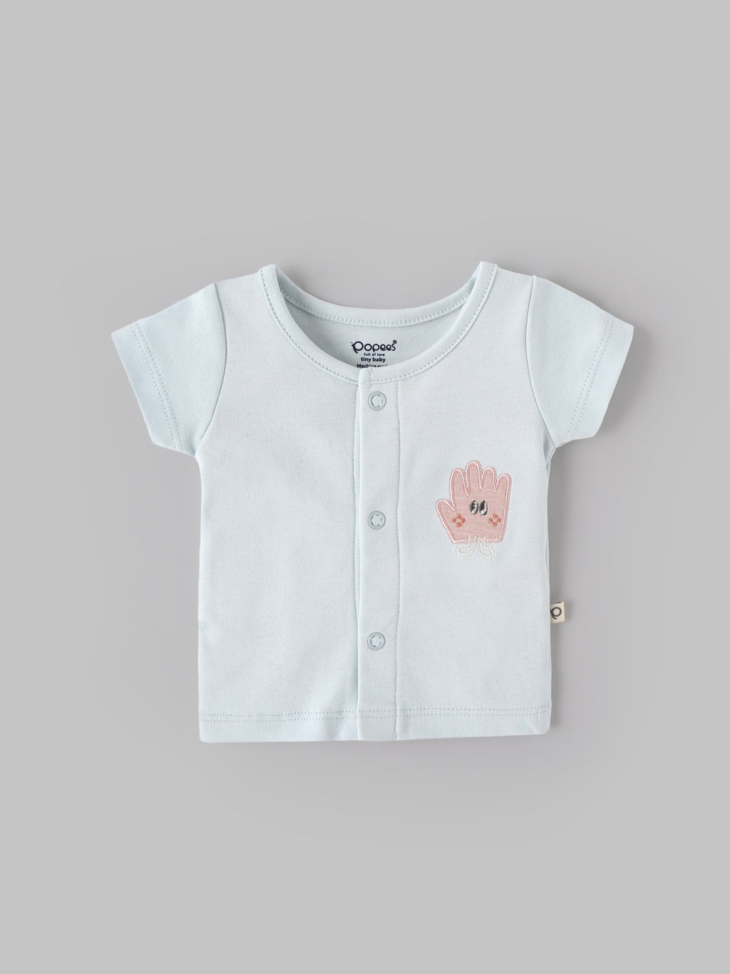 Popees Baby Cotton T-Shirt Combo Set, Soft Breathable Round Neck Snap Button Casual Wear Tops| Tiny Baby, Newborn – 6 Months