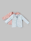 Popees Baby Unisex Cotton Front Open Jabla Pack of 2 | Tiny Baby, Newborn - 6M