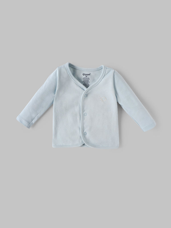 Popees Baby Unisex Cotton Front Open Jabla Pack of 2 | Tiny Baby, Newborn - 6M