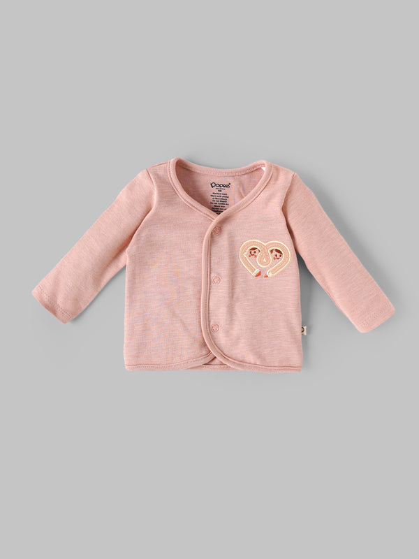 Popees Baby Unisex Cotton Front Open Jabla Pack of 2 | Tiny Baby, Newborn - 6M