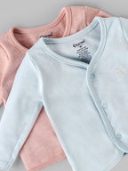Popees Baby Unisex Cotton Front Open Jabla Pack of 2 | Tiny Baby, Newborn - 6M