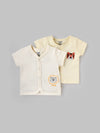 Popees Half Sleeve Front Open Jhabla Top(0-6 Months)for New Babies Made of Organic Bamboo Cotton Fabric