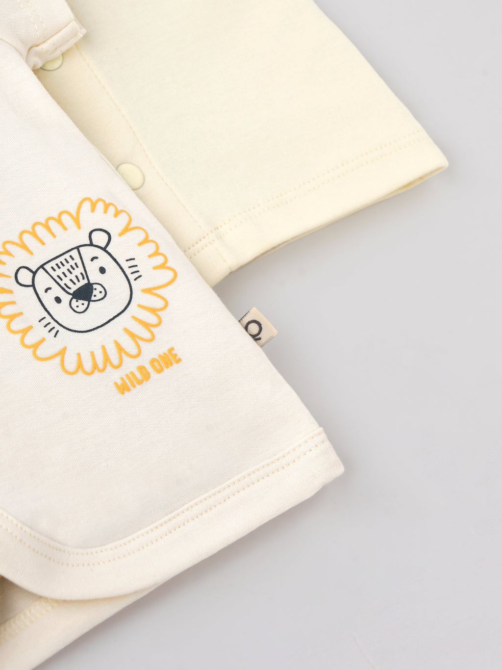 Popees Half Sleeve Front Open Jhabla Top(0-6 Months)for New Babies Made of Organic Bamboo Cotton Fabric
