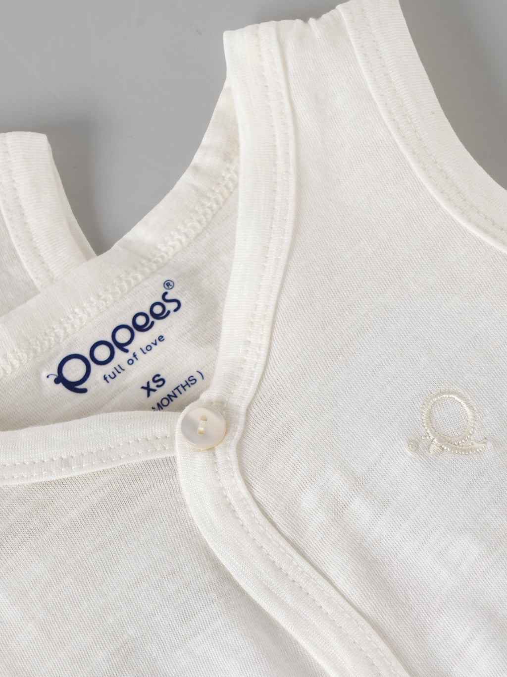 Popees Baby Unisex Cotton Jhabla Pack of 2|Soft Sleeveless Front Button Newborn Top |Tiny Baby, NB–6M