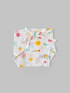 Popees Baby Cotton Muslin Nappy Pack of 2|Soft Tie-Up Reusable Cloth Diaper for Newborns