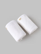 Popees Baby Terry Cotton Towel Pack of 2 | Soft & Absorbent White Newborn Baby Wrap