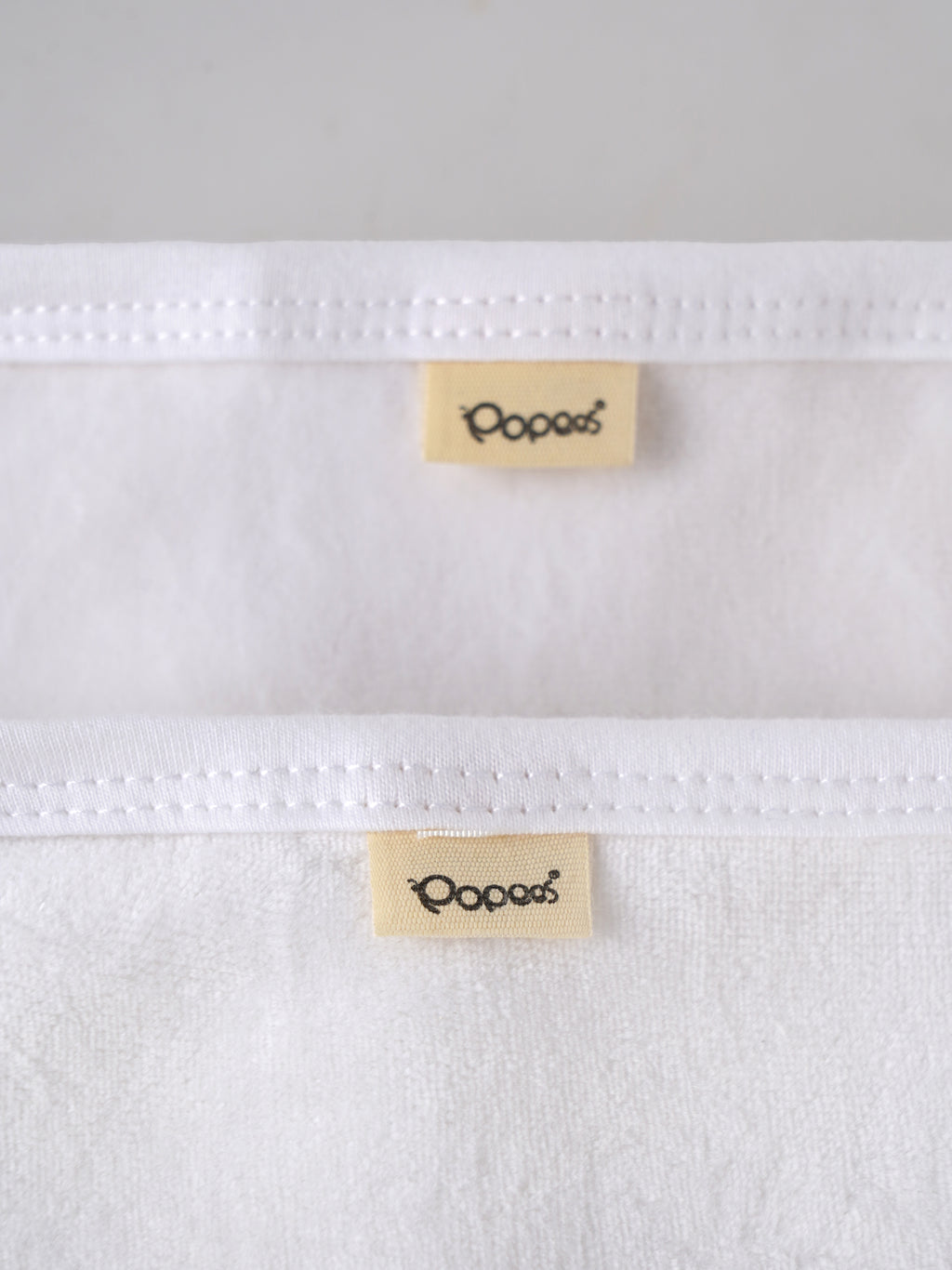 Popees Baby Terry Cotton Towel Pack of 2 | Soft & Absorbent White Newborn Baby Wrap