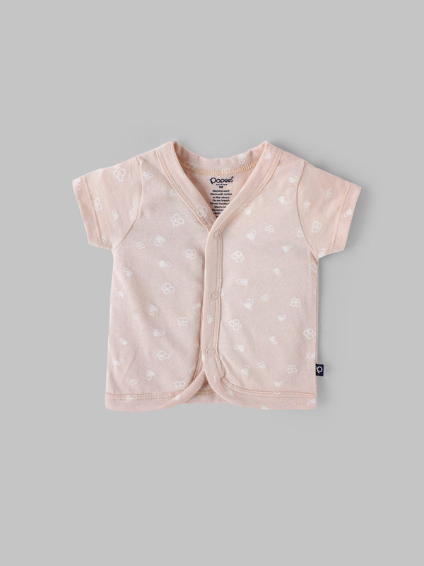 Popees Baby Girls Cotton Front Open Jabla Pack of 3 | Newborn (0–1 Months)