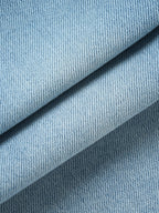 Popees Baby Girls Light Blue Denim Jeans with Elastic Waistband, Front Pockets & Cherry Embroidery | 6-36 Months