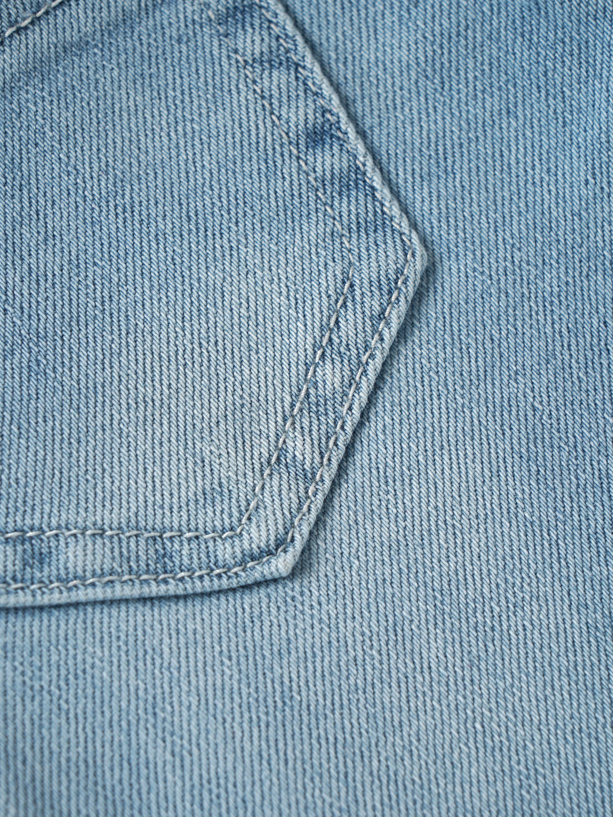 Popees Baby Girls Light Blue Denim Jeans with Elastic Waistband, Front Pockets & Cherry Embroidery | 6-36 Months