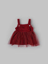 Popees Soft & Stylish Party Wear Dress with Bow & Headband (3–24 Months)for Baby Girls