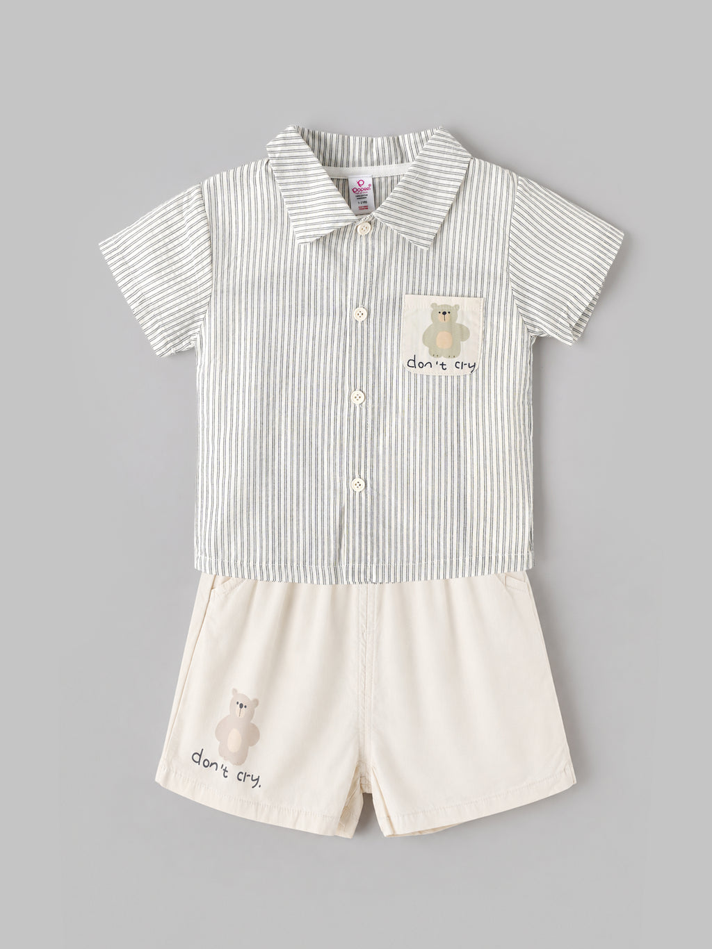Popees Baby Boys Striped Shirt and Shorts Set| 9 Months–4 Years