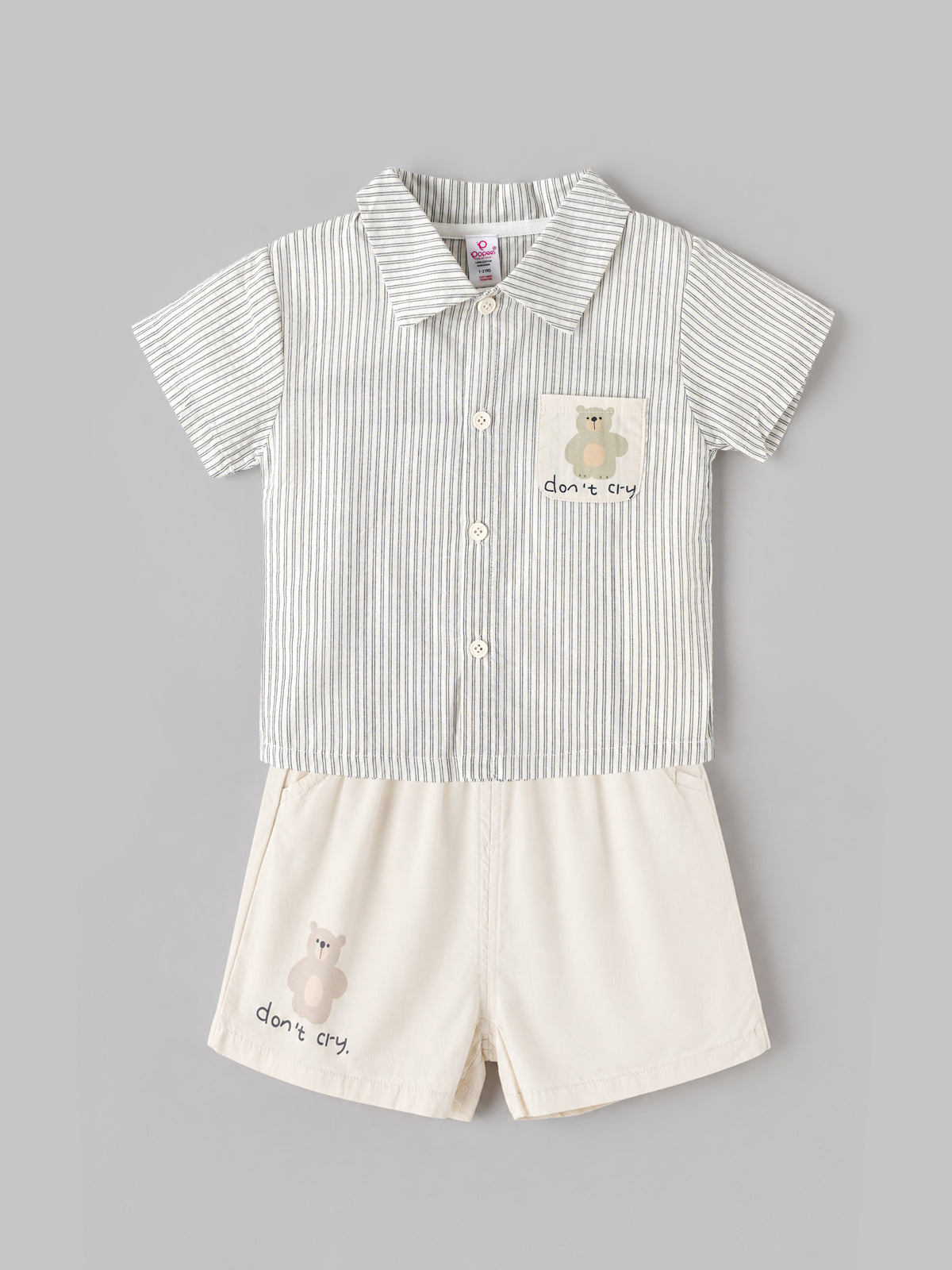 Popees Baby Boys Striped Shirt and Shorts Set| 9 Months–4 Years